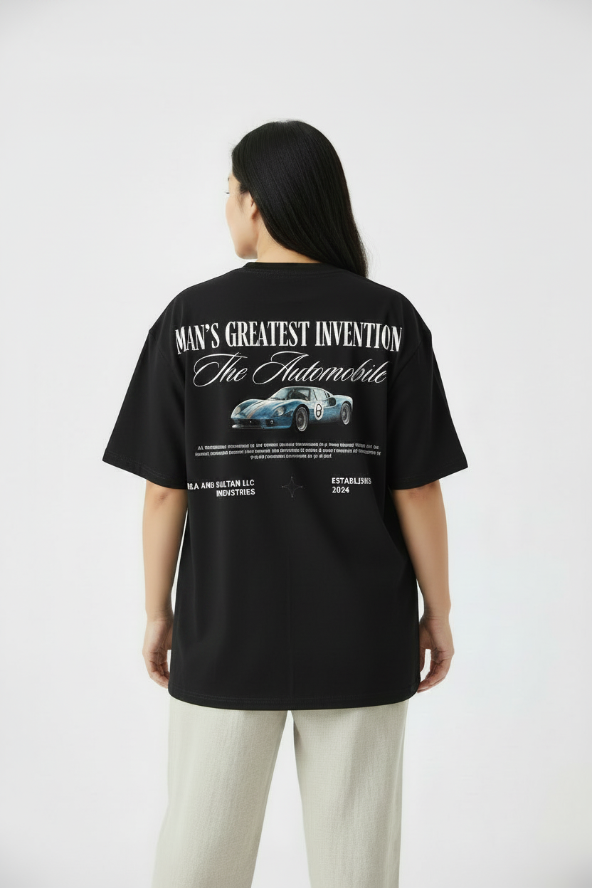 The Automobile - Oversized Heavyweight Tee - BLACK