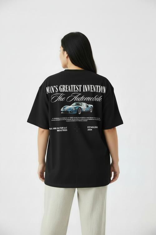 The Automobile - Oversized Heavyweight Tee - BLACK