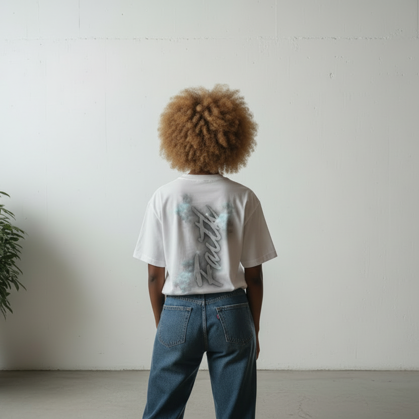 FAITH DEUX - LIGHT SMOKE - Oversized Tee