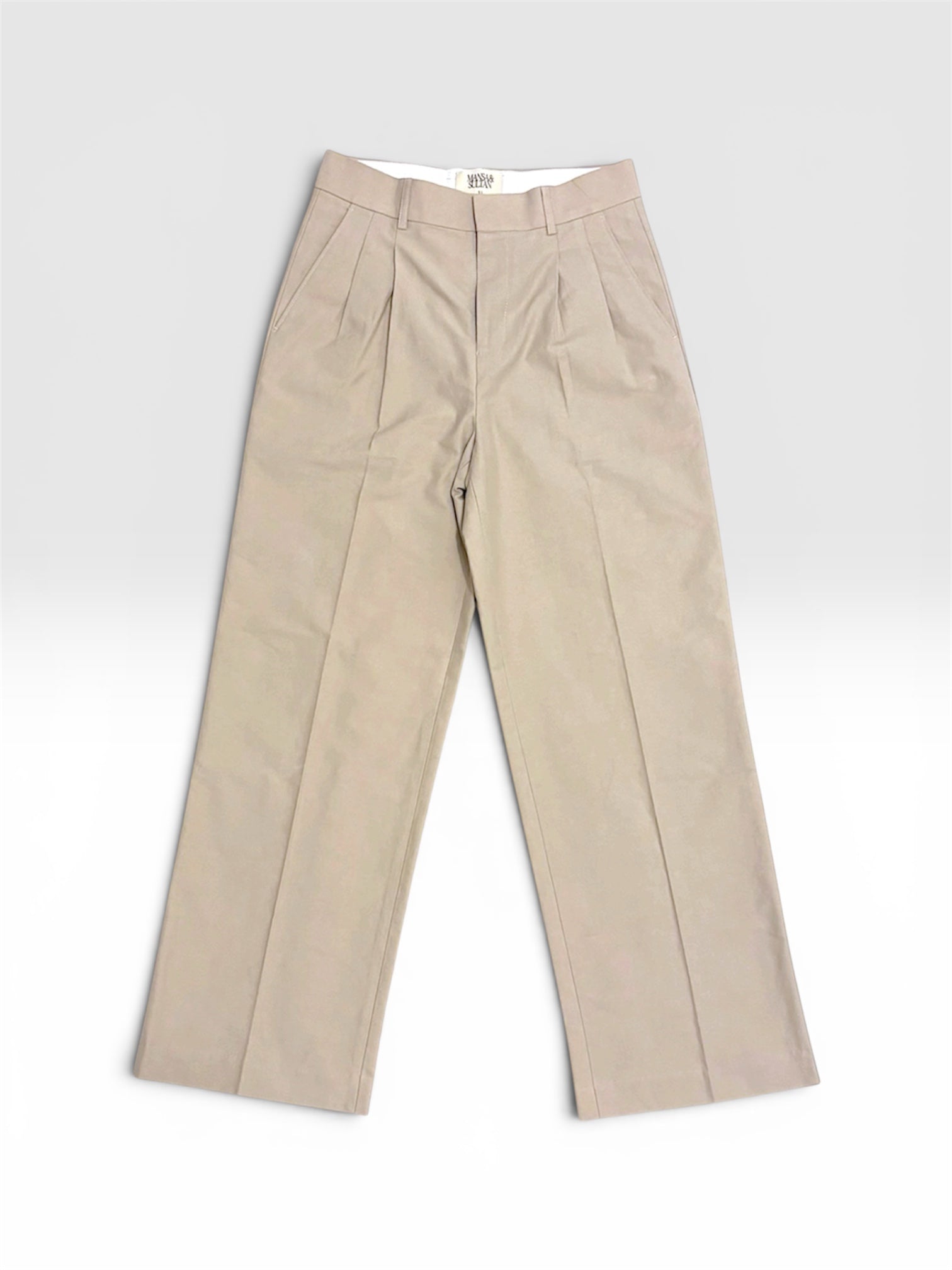 The Double Pleated Linen-Cotton Trousers