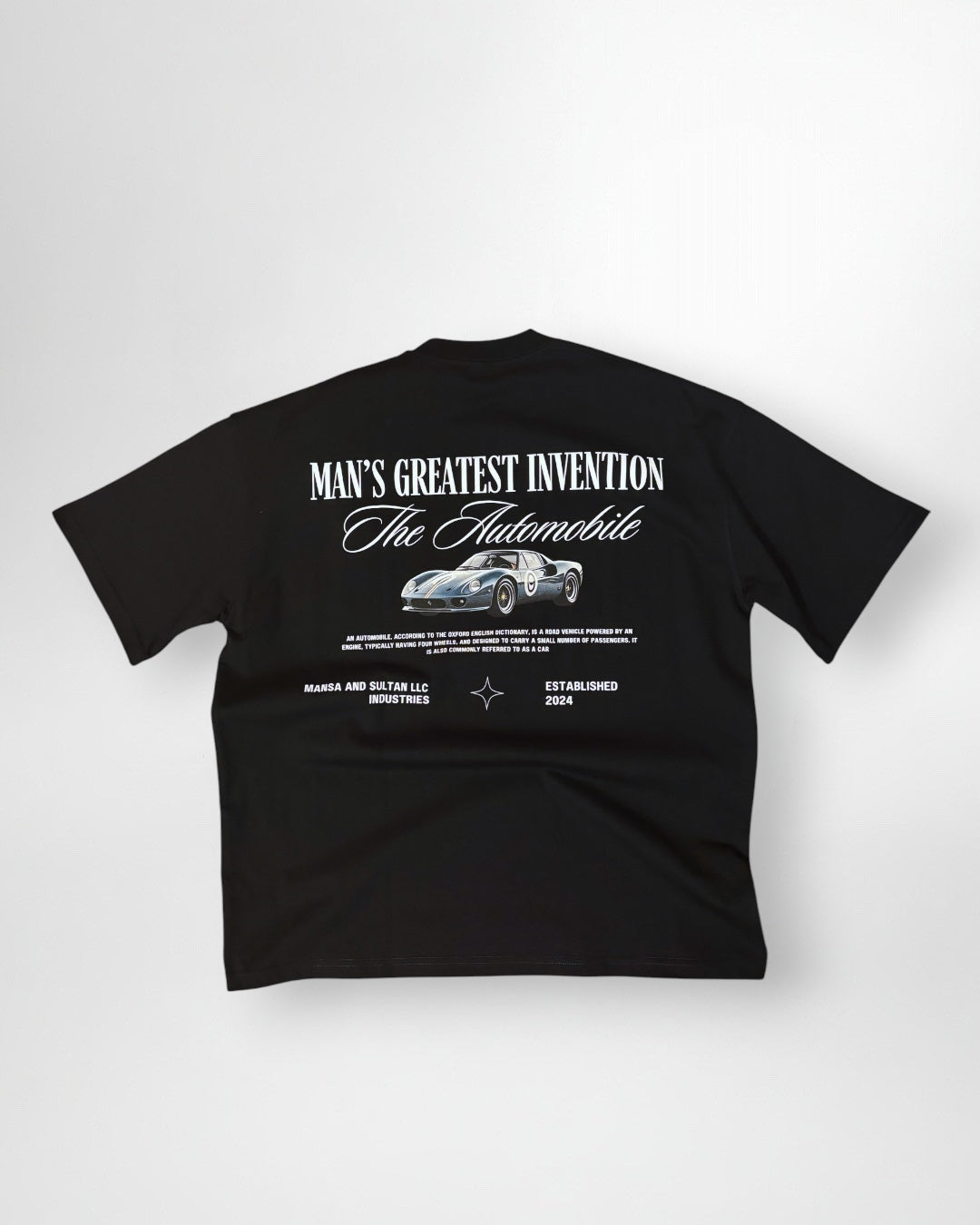 The Automobile - Oversized Heavyweight Tee - BLACK