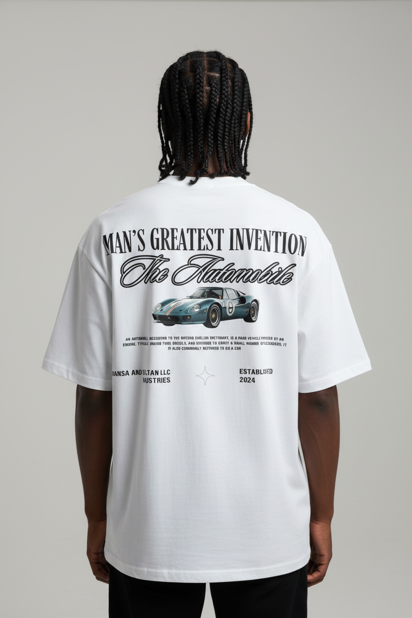 The Automobile - Oversized Heavyweight Tee - WHITE