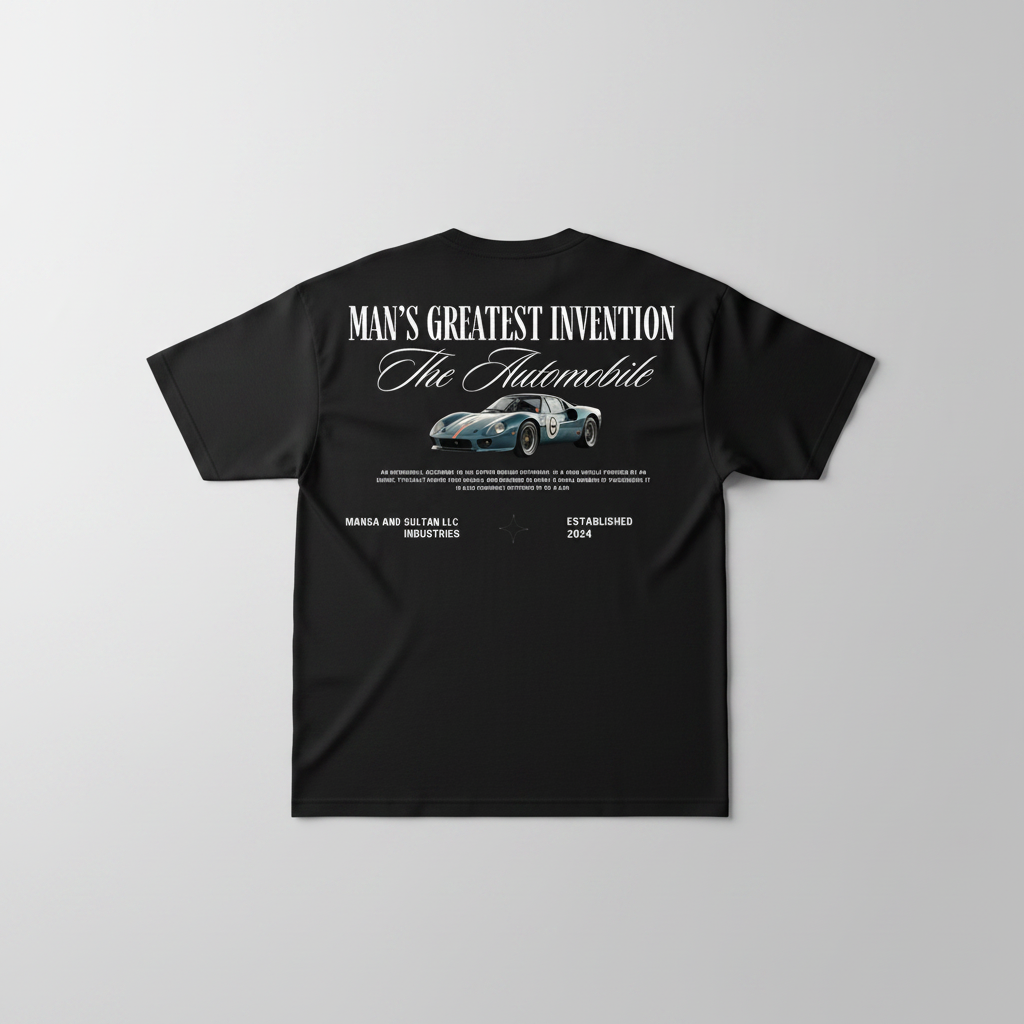 The Automobile - Oversized Heavyweight Tee - BLACK